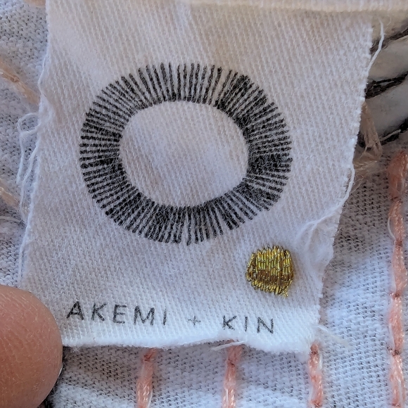 Anthropologie Akemi + Kin Contrast Colorful Stitch Embroidered 70s Sienna Top S - Picture 7 of 12